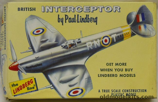 Lindberg 1/72 British Interceptor Supermarine Spitfire, 414-39 plastic model kit